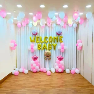 Welcome Baby Girl Hall Decoration