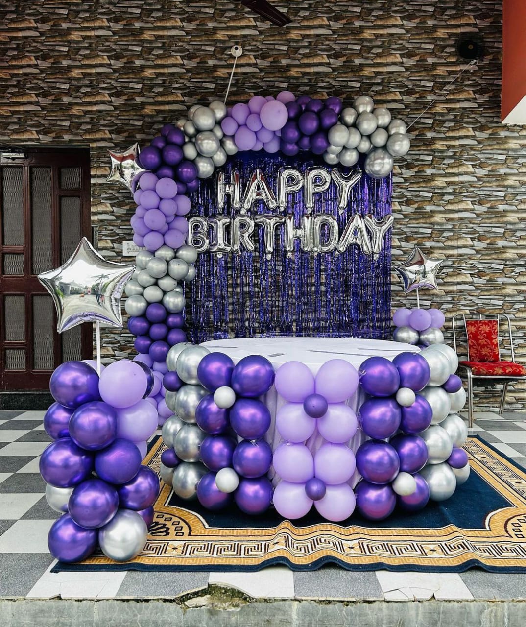 Purple-Silver Metallic Bdy Decor