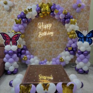 🦋 Butterfly-Themed Birthday Ring Decor