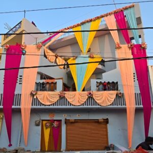 Multicolor Wedding Home Elevation Decoration